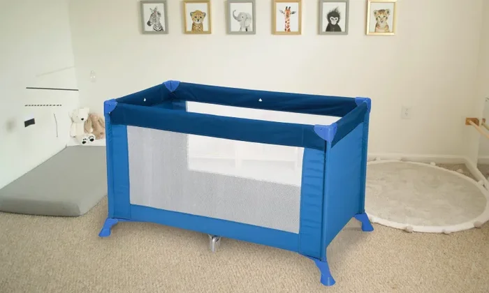 Box giochi bambini 120x60x19 cm con materassino morbido culla - immagine 2