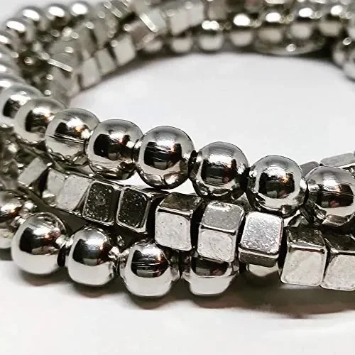 Bracciale 3 in 1 collana corta e lunga Antiallergico Pietre Naturali… - immagine 2