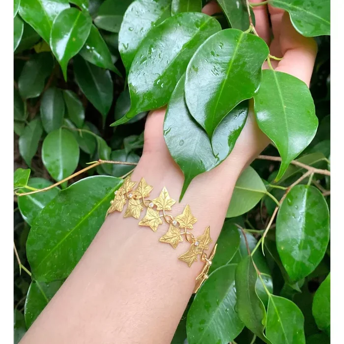 Bracciale con Foglie di Edera – Oro 18 k Online ora - immagine 2