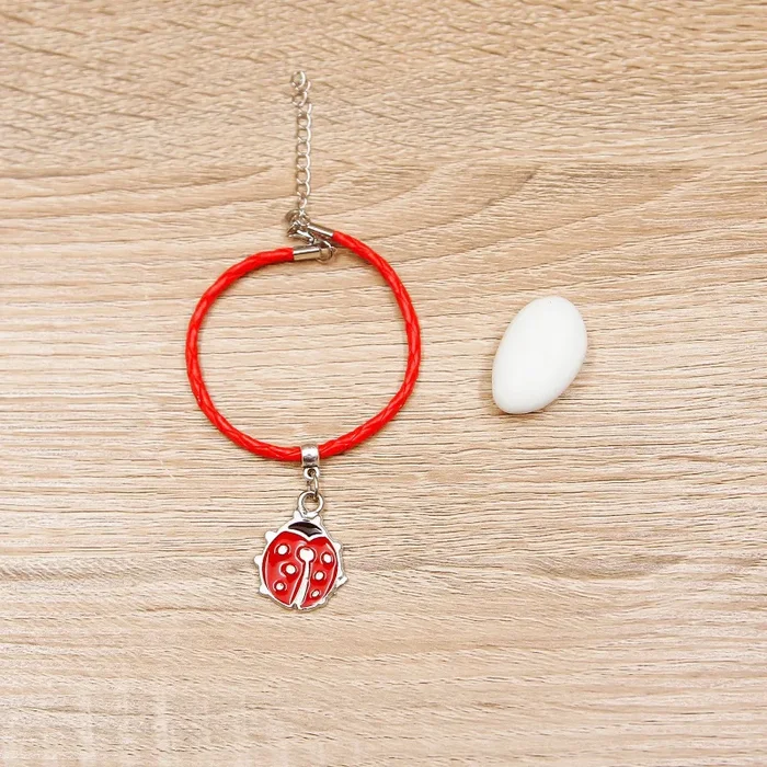 Bracciale Cordoncino Sottile con Coccinella Fornitura
