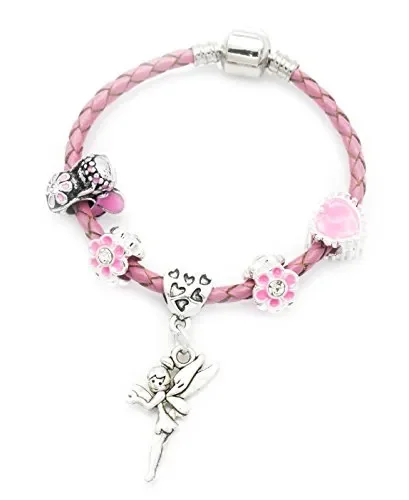 Bracciale in pelle rosa per bambine “My first Fairy” sacchetto regalo di…