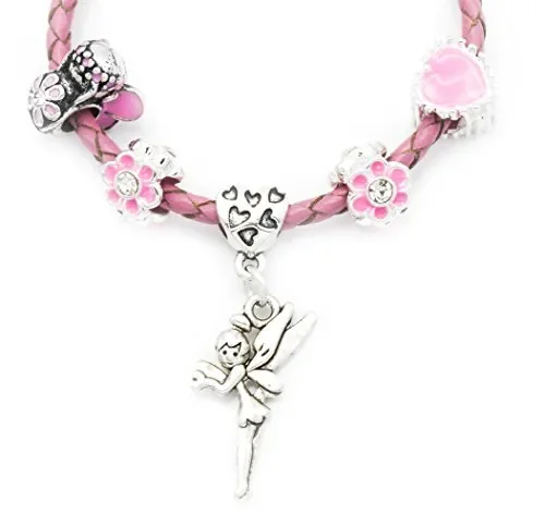 Bracciale in pelle rosa per bambine “My first Fairy” sacchetto regalo di… - immagine 2