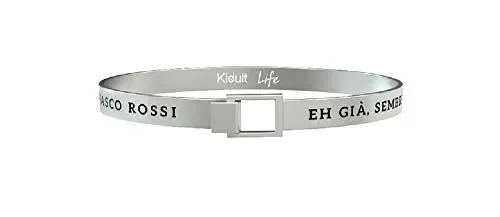 Bracciale Kidult uomo vasco rossi”EH GIA’, SEMBRAVA LA FINE DEL MONDO….