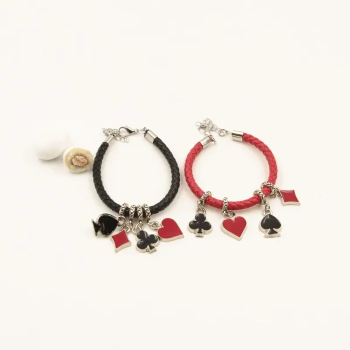 Bracciale Nero e Rosso Poker In saldo