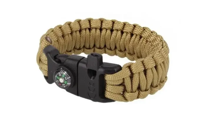 Bracciale Paracord con Bussola 101 Inc TAN