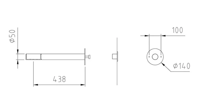 Braccio Doccia Bagno Soffione Incassato in Acciaio Ama Luxury Aurora Online - immagine 3