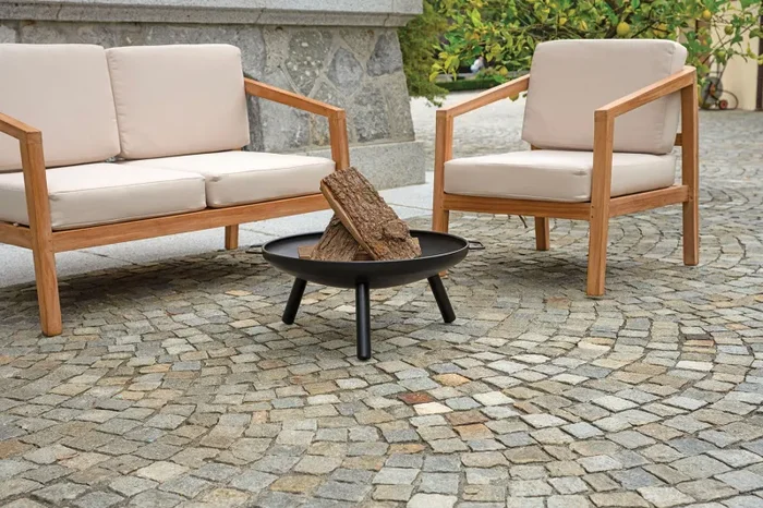 Braciere da Giardino Ø60xH27 cm in Ferro Nero - immagine 2