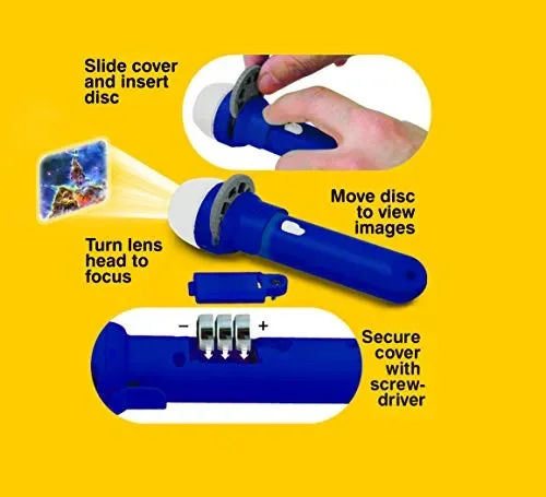 Brainstorm Toys, Torcia con proiettore Spaziale Space Torch, Gioco educativo - immagine 2