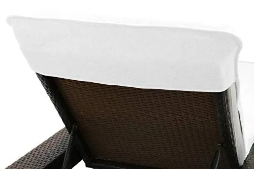 Brandsseller – Fodera per sedia a sdraio da ca.75×200 cm, Bianco Neve - immagine 2