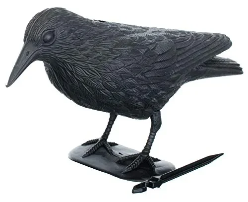 Brandsseller Set 3 Statuetta di Corvo 36 cm Neri 3 Pezzi Corvo Finto Spaventapasseri - immagine 2