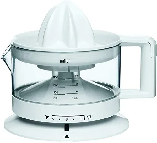 Braun CJ 3000 Spremiagrumi, 20 W, 0.35 Litri, plastica, Bianco Fornitura