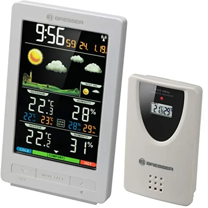 Bresser ClimaTemp WS – Stazione meteo, colore: bianco - immagine 2