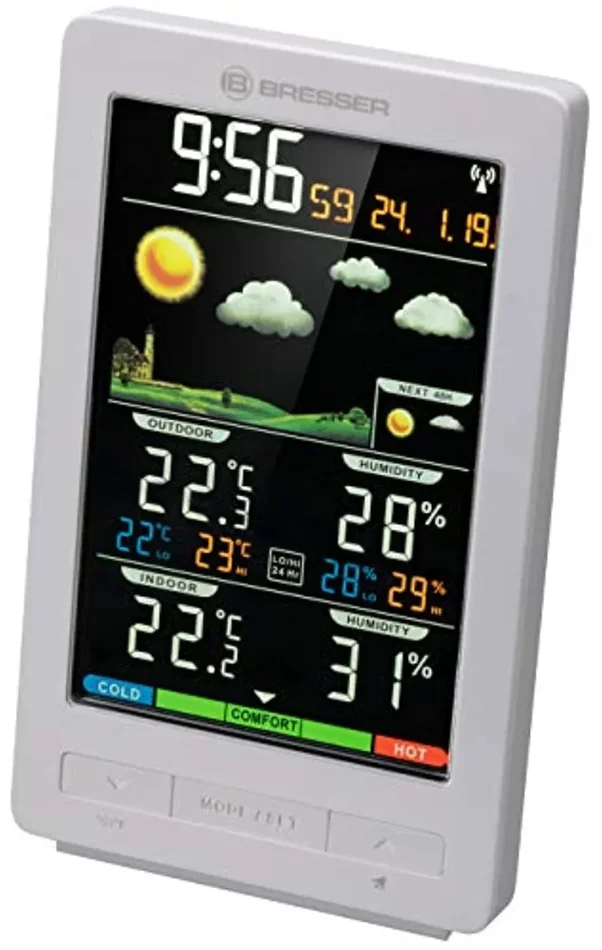 Bresser ClimaTemp WS – Stazione meteo, colore: bianco - immagine 3