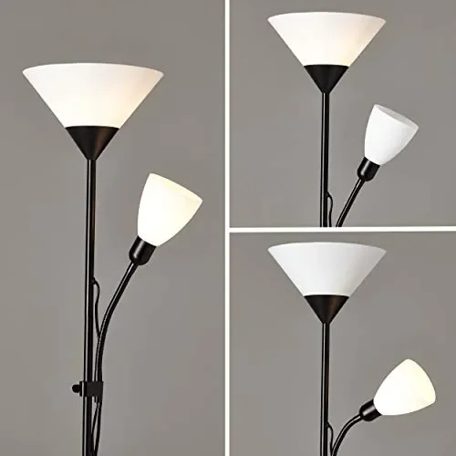 Brilliant, Lampada piantana con luce da lettura, alluminio;plastica [Classe… - immagine 2