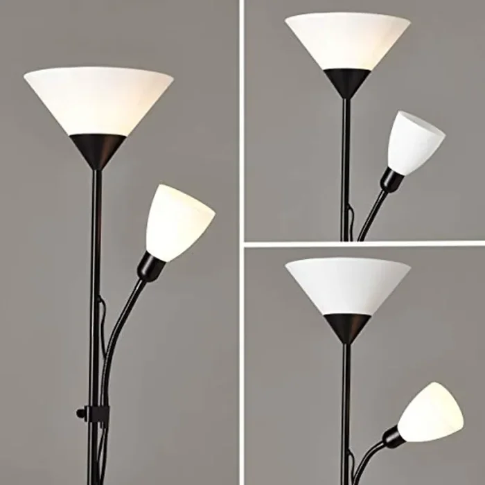 Brilliant, Lampada piantana con luce da lettura, alluminio;plastica Online ora - immagine 2