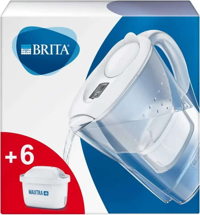 Brita Marella Kit Caraffa con 7 Filtri Maxtra+ Inclusi, Plastica, Blu, 2,4…