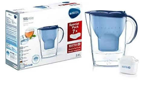 Brita Marella Kit Caraffa con 7 Filtri Maxtra+ Inclusi, Plastica, Blu, 2,4… - immagine 2