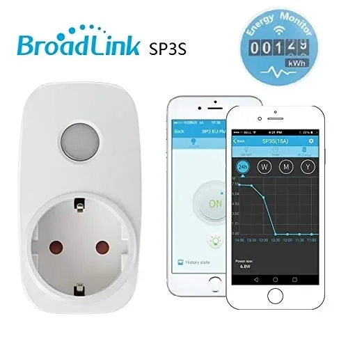 Broadlink SP3s EU 16A Timer plug, Power Meter Energy Monitor, controlli APP… Vendita calda online
