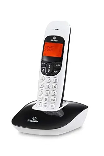 Brondi Nice Telefono Cordless, Nero/Bianco