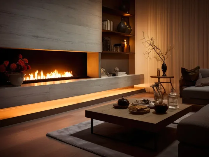 Bruciatore a Bioetanolo da Incasso 120x20x7,5 cm Black Burner 1200 Nero - immagine 2