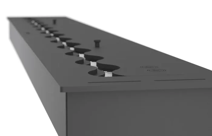 Bruciatore a Bioetanolo da Incasso 150x20x7,5 cm Black Burner 1500 Nero - immagine 3