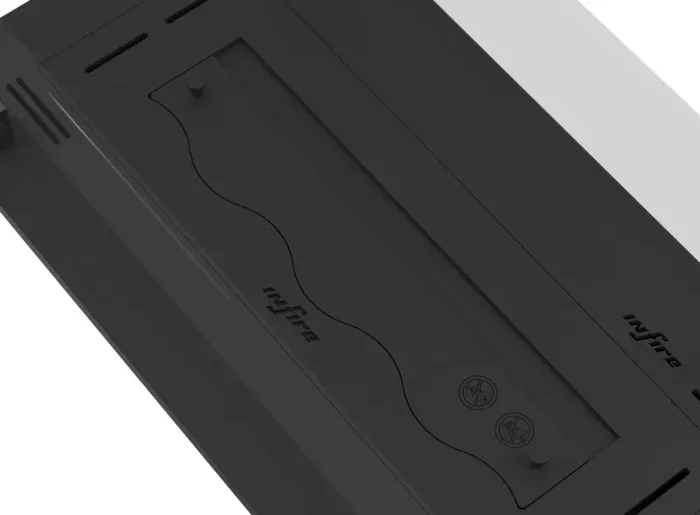 Bruciatore a Bioetanolo da Incasso 60x32x15 cm Insert Slim 600 Nero con Vetro - immagine 3