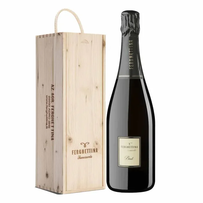 Brut Franciacorta Magnum in cassa di legno – Ferghettina