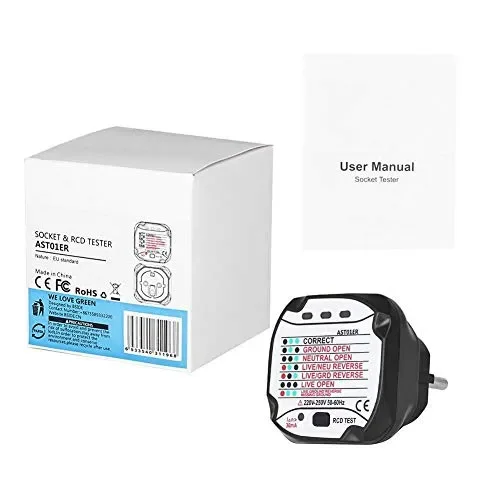 BSIDE AST01 Rilevatore di tester per presa elettrica automatica 220V EU Plug