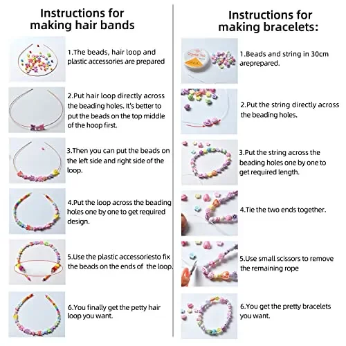 Bubble pig, Bambini,600 PCS Perline Colorate dei Bambini Fare Gioielli Braccialetti Necklace Kit Perline Lettere per Ragazze Moda - immagine 3