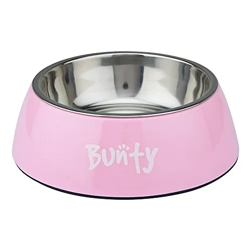 Bunty – Ciotola in melamina, Antiscivolo, per Cani, Gatti, small, rosa Fornitura
