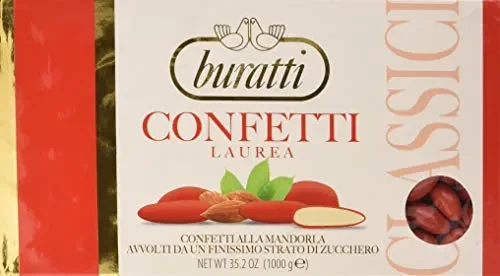 Buratti Confetti alla Mandorla Colore Rosso – 1 kg