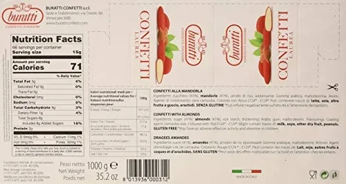 Buratti Confetti alla Mandorla Colore Rosso – 1 kg - immagine 2