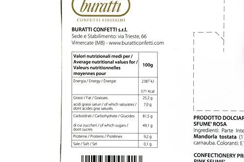 Buratti Confetti con Mandorle Tostate Ricoperte di Cioccolato, Bianco ai… - immagine 3