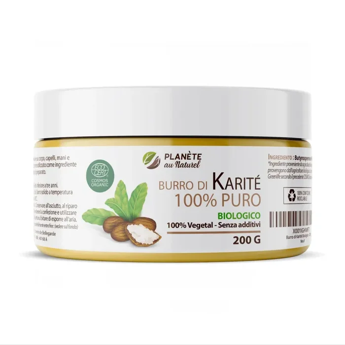 Burro di Karité Biologico – 400g – 100% Puro e Non Raffinato – Naturale e 100% Vegetale – Spremuto a freddo – Tutti i tipi di pelle – Planète au Naturel