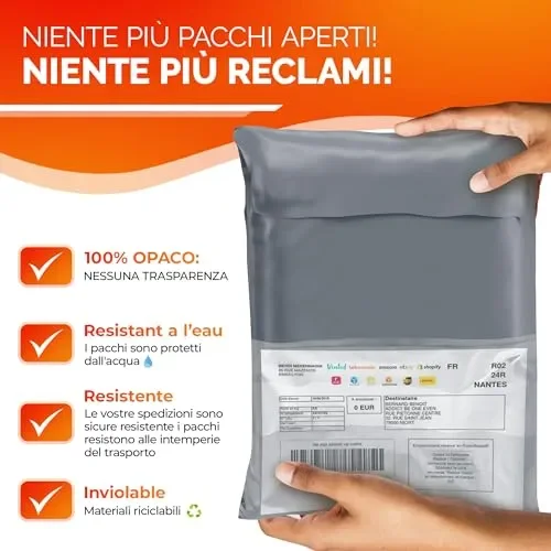 Buste per Spedizioni Vinted – Sacchetti Spedizione, Opaqui, Auto-Adesivi per Vestiti, Scarpe, Libri – Pacchi e Scatole per Spedizioni Vinted – Confezione da 30 - immagine 2