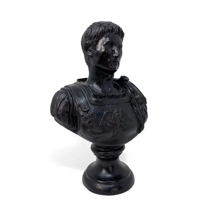 Busto in Bronzo dell’Imperatore Romano Augusto - immagine 2