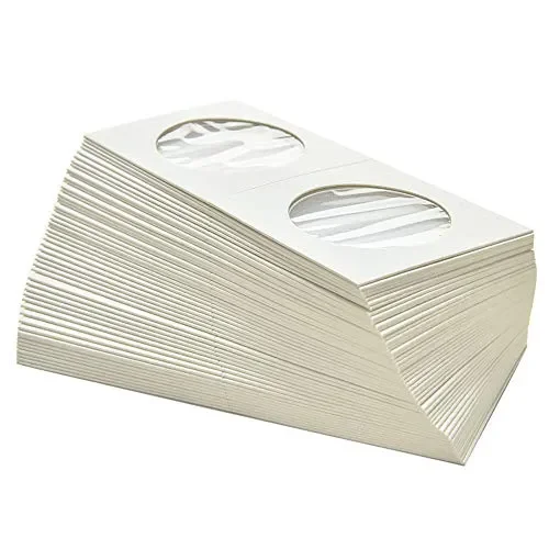 byou Cartoncini per Monete,Cardboard Coin Holder 100 pezzi 50 * 25mm+31.5mm