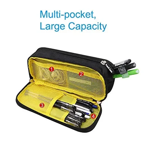 C100AE Astuccio di grande capacità, Portatile Portapenne con nero - immagine 2