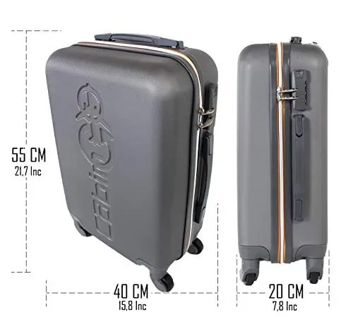 CABIN GO MAX 5585 Valigia Trolley rigido in ABS grande MX5585, Antracite - immagine 2