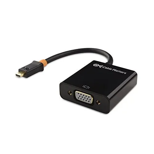 Cable Matters Adattatore da micro HDMI a VGA (convertitore Micro HDMI, Nero