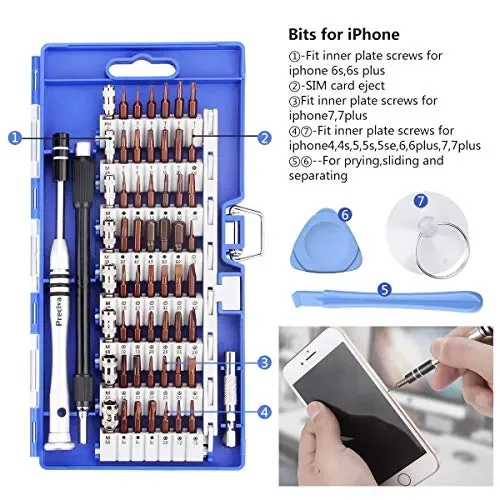 Cacciavite di Precisione, Preciva Set Cacciaviti Professionali, 63 in 1… - immagine 2