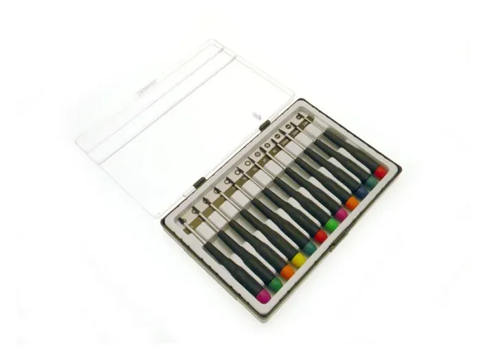 Cacciaviti 12 pz ripara notebook orologi croce taglio torx con custodia - immagine 2