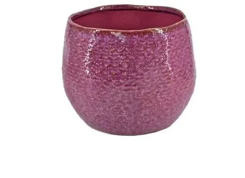 CACHEPOT MEDIO “VULCAN” CERAMICA MALVA 15,00 CM x H 12,50 CM