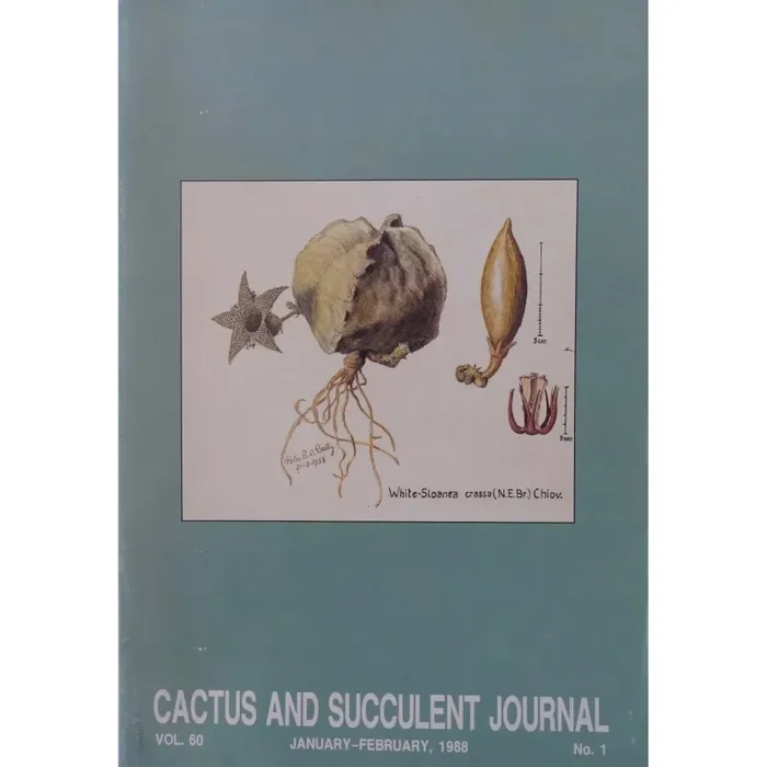 Cactus and Succulent Journal N.1 vol. 60 January- February, 1988