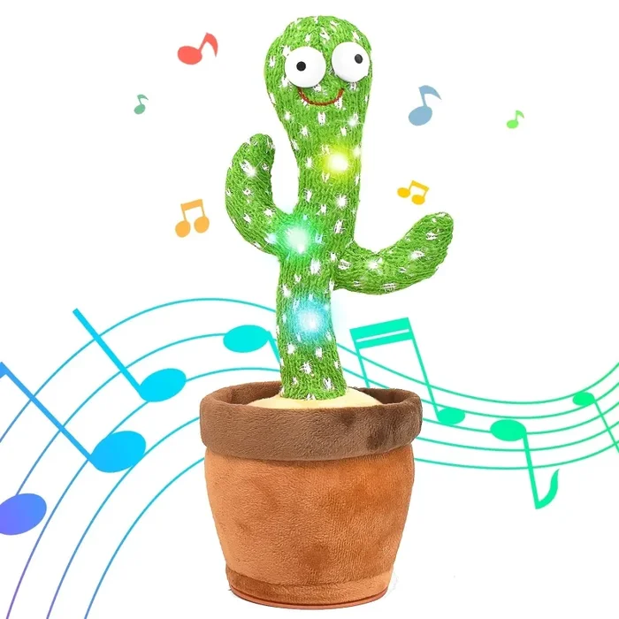 Cactus danzante per bambini, giocattoli parlanti a forma di cactus, cactus cantante, ripete ciò che dici, giocattoli per bambini, cactus peluche parlante elettrico, giocattolo con registratore di voce di 15 secondi per bambini