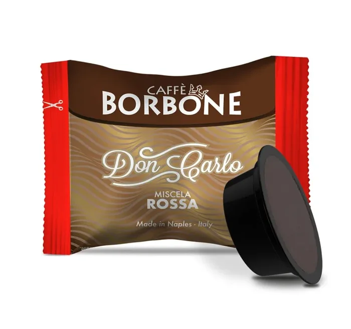 Caffè Borbone Don Carlo, Miscela Rossa – 100 Capsule – Compatibili con le Macchine ad uso domestico Lavazza* A Modo Mio*