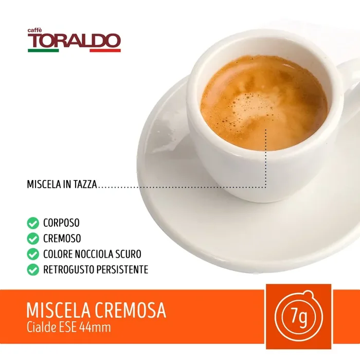 Caffè Toraldo Miscela Cremosa Cialde ESE 44 mm (150 Unità) - immagine 2