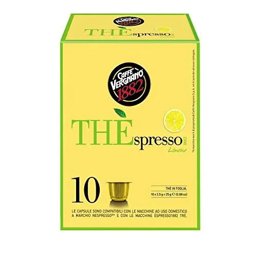 Caffè Vergnano 1882 THÈspresso Capsule Tè Compatibili Nespresso, Limone – 6…