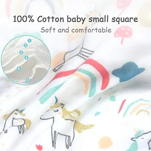 Caiery 10pz Mussole Neonato/ Asciugamani da bagno 30cm*30cm - immagine 3