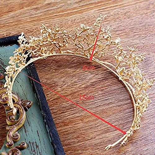 CAILI Corona,Wedding Tiara,Tiara di Sposa Principessa Corona,Tiara Elegante… - immagine 3